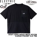 ELECTRIC GOLF ���쥯�ȥ�å������ ����ե����� ��� Ⱦµ����� ��å��ͥå� �ʥ�����T����� GOLF LOGO MOCK NECK NYLON CARGO POCKET S/S TEE EG26ST03 BLACK 26SP