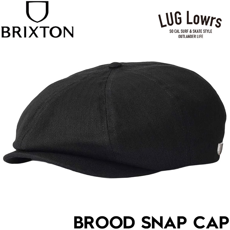 BRIXTON ブリクストン キャスケット BROOD SNAP CAP ブルード スナップ キャップ メンズ レディース ハンチング 帽子 ヘッドウェア アメカジ ストリート サーフ スケート 10770 BLACK 日本代理店正規品