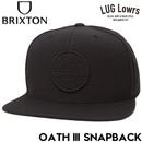 BRIXTON �֥ꥯ���ȥ� ����å� ��� ��ǥ����� ���ʥåץХå�����å� 6�ѥͥ륭��å� �ե�åȥХ����� �ѥå�����å� OATH III SNAPBACK 10777 BKBLK 26FW ��������Ź������