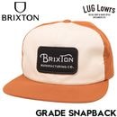 BRIXTON �֥ꥯ���ȥ� ����å� ��� ��ǥ����� ���ʥåץХå�����å� 6�ѥͥ륭��å� �ե�åȥХ����� �ѥå�����å� GRADE SNAPBACK 12184 WHCCR 26FW ��������Ź������