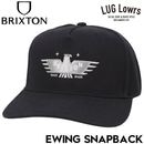 BRIXTON �֥ꥯ���ȥ� ����å� ��� ��ǥ����� ���ʥåץХå�����å� 5�ѥͥ륭��å� �����֥Х����� �ɽ�����å� EWING SNAPBACK BLACK 12137 26FW ��������Ź������