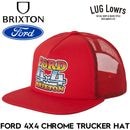 BRIXTON �֥ꥯ���ȥ� FORD �ե����� ����� ��å��奭��å� ��� ��ǥ����� �ȥ�å�������å� 6�ѥͥ륭��å� �ץ��ȥ���å� FORD 4X4 CHROME TRUCKER HAT RANGOON RED 12233 26FW ��������Ź������