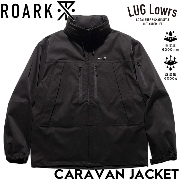 ROARK �������� �����른�㥱�å� ��� �ޥ���ƥ󥸥㥱�å� ���� �ѿ尵6000mm Ʃ�� ��Ǽ�ա��� CARAVAN JACKET BLACK RJJ1254-BLK 26FW ��������Ź������