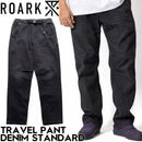 ROARK �������� �ǥ˥�ѥ�� ��� ���������ѥ�� 4WAY���ȥ�å� �����å���ǥ˥� �ơ��ѡ��� TRAVEL PANT DENIM STANDARD BLACK RPJ1250-BLK 26FW ��������Ź������