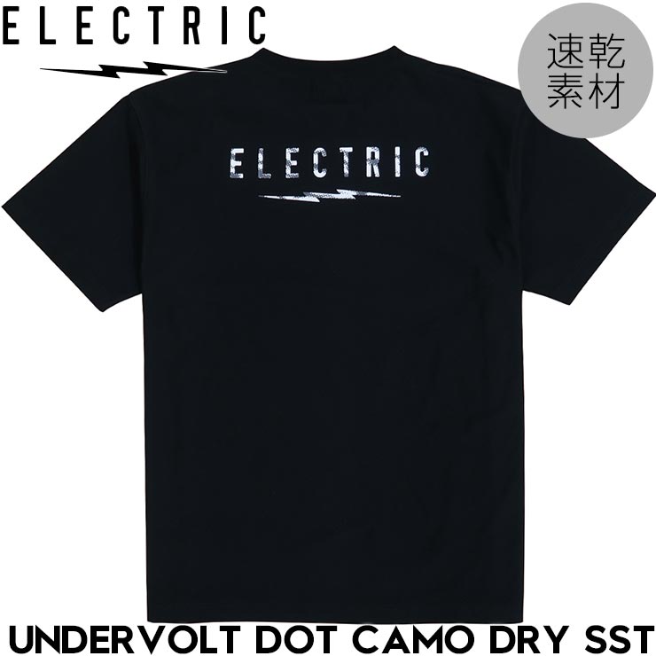 ELECTRIC ���쥯�ȥ�å� ȾµT����� �ɥ饤 ®���Ǻ� UNDERVOLT DOT CAMO DRY S/S TEE E25MT01 BLK ��������Ź������