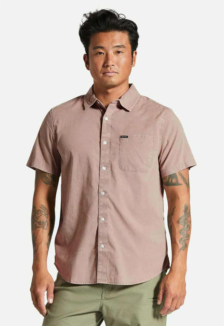 ������̵����Ⱦµ����� BRIXTON �֥ꥯ���ȥ� CHARTER SOL WASH S/S WVN 01393 CINDER GREY SOL WASH ��������Ź������