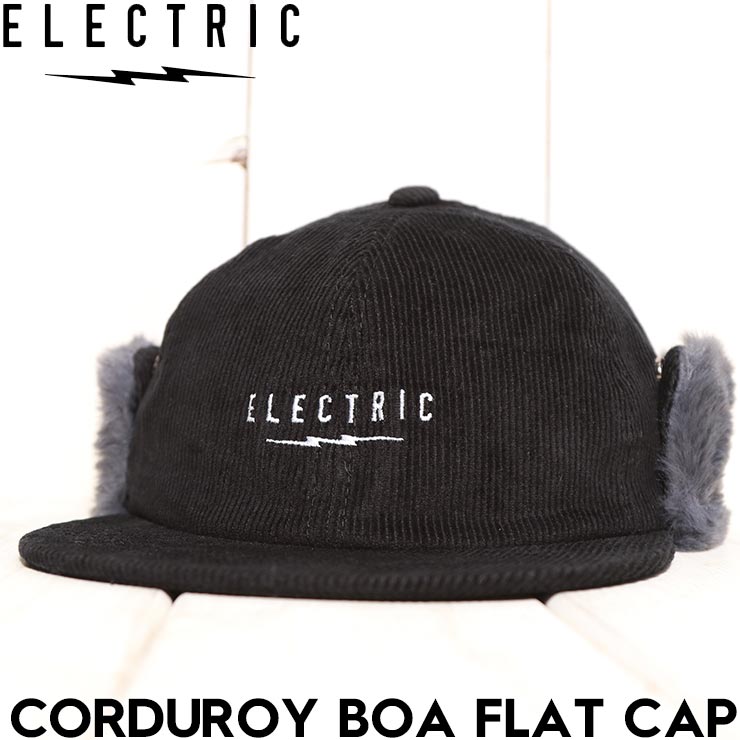 �����ǥ�����ܥ�����å�  ELECTRIC ���쥯�ȥ�å� CORDUROY BOA FLAT CAP E24FC13 BLK ��������Ź������