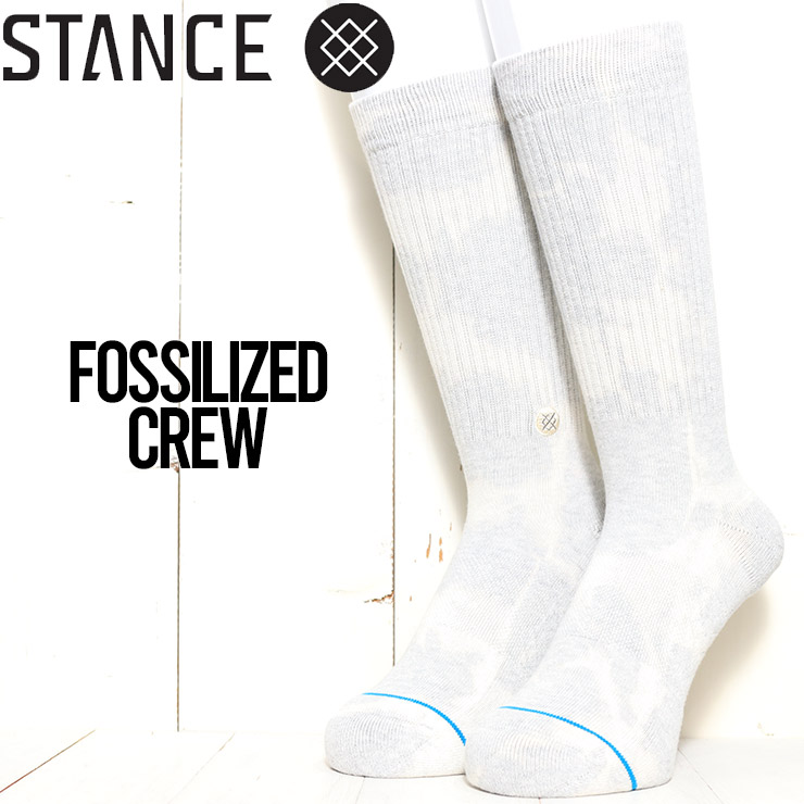[����å��ݥ����б�] STANCE ������ FOSSILIZED CREW SOCKS ���å��� ���� ��˥��å��� A556C21FOS