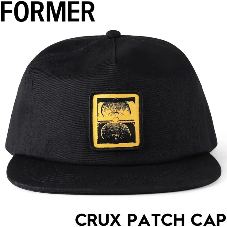 FORMER �ե����ޡ� CRUX PATCH CAP BLACK/YELLOW ���ʥåץХå�����å� ˹�� FHW-25102 25FA ��������Ź������