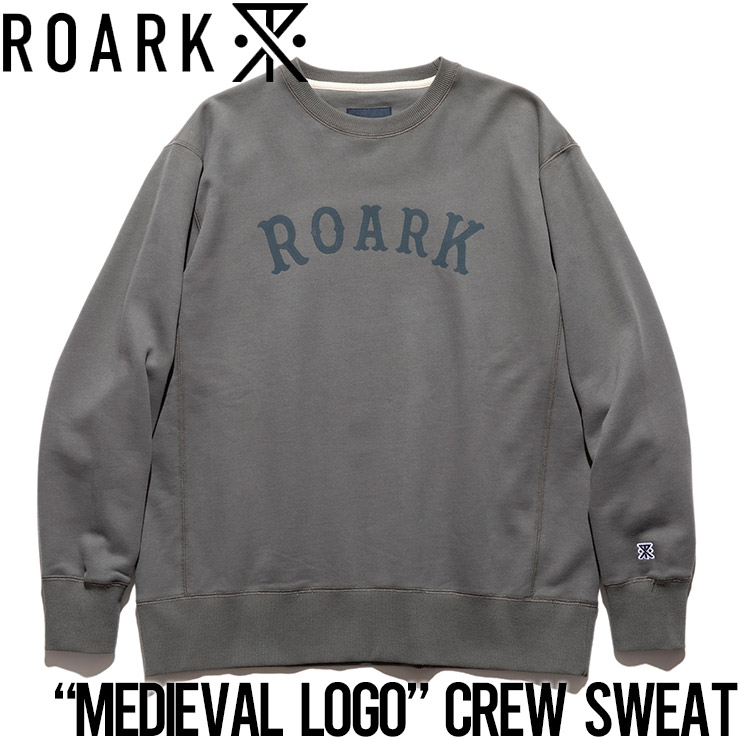 ������̵���ۥ������åȥȥ졼�ʡ� ���롼�ͥå� THE ROARK REVIVAL ����������Х��Х� MEDIEVAL LOGO CREW SWEAT RSWJ972 GRY ��������Ź������