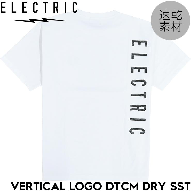 ELECTRIC ���쥯�ȥ�å� ȾµT����� �ɥ饤 �ۼ�®�� UV���å� �ܿ��䴶 �ɲ� VERTICAL LOGO DTCM DRY S/S TEE E25MT02 WHT ��������Ź������