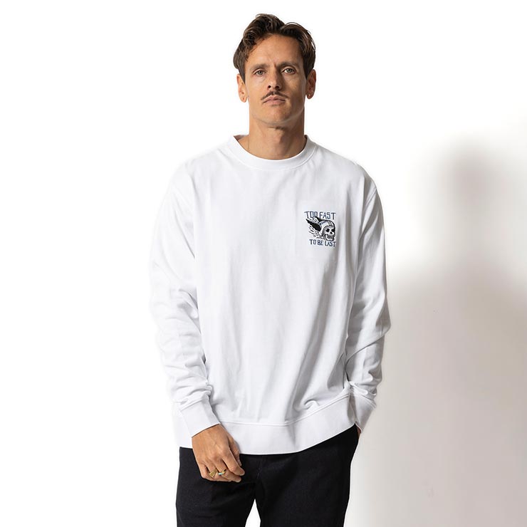 ROARK REVIVAL  ХХ TOO FAST 9.3oz H/W L/S TEE ĹµT T إӡ RLTJHW1171-WHT Ź