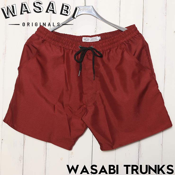 WASABI Original 掠 ϥ֥åɥ硼 ϡեѥ  WASABI TRUNKS MAROON Ź