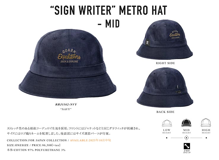 THE ROARK REVIVAL ХХ SIGN WRITER METRO HAT - MID Хåȥϥå ˹ RHJ1162-NVY Ź