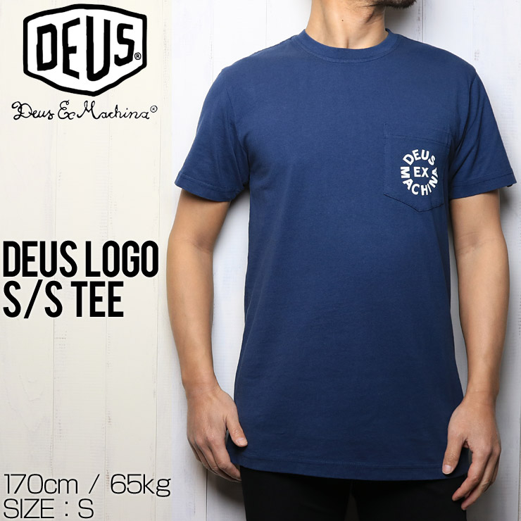 �����꾦�ʡ�Deus Ex Machina �ǥ��� ������ �ޥ��� DEUS LOGO S/S TEE �ݥ��å��դ�ȾµT����� T-DMA51995