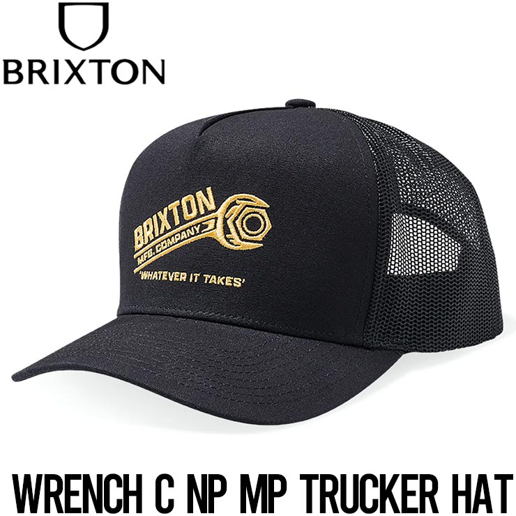 ̵ۥå奭åå ˹ BRIXTON ֥ꥯȥ WRENCH C NP MP TRUCKER HAT 11658 BKBLK Ź