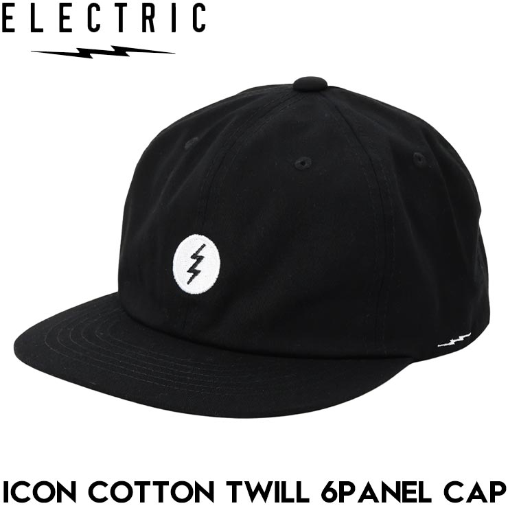 ������̵���ۥ��ʥåץХå�����å�  ˹�� ELECTRIC ���쥯�ȥ�å� ICON COTTON TWILL 6 PANEL CAP E25SC01 BLK ��������Ź������