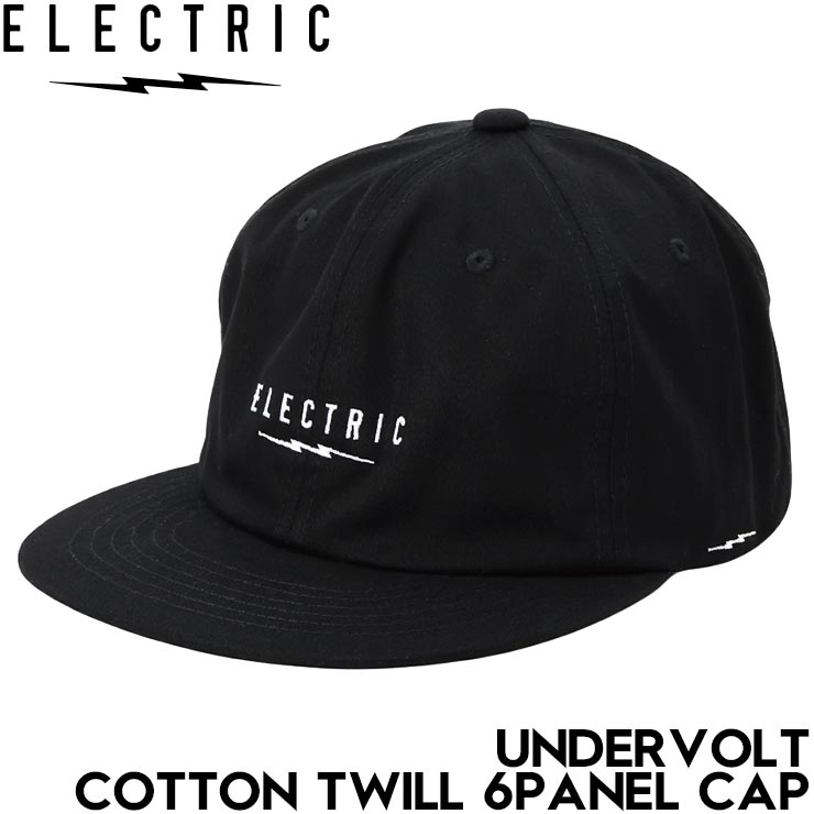 ���ʥåץХå�����å�  ˹�� ELECTRIC ���쥯�ȥ�å� UNDERVOLT COTTON TWILL 6 PANEL CAP E25SC02 BLK ��������Ź������
