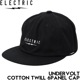 ���ʥåץХå�����å�  ˹�� ELECTRIC ���쥯�ȥ�å� UNDERVOLT COTTON TWILL 6 PANEL CAP E25SC02 BLK ��������Ź������