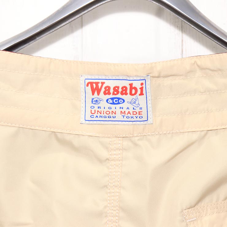 WASABI Original �掠�� �����եѥ�� �ܡ��ɥ��硼�� ���ѥ� �ʥ����� ����ʡ����顼 ���饷�å��ǥ����� ��� WASABI SURF TRUNKS BEIGE 26SU ��������Ź������