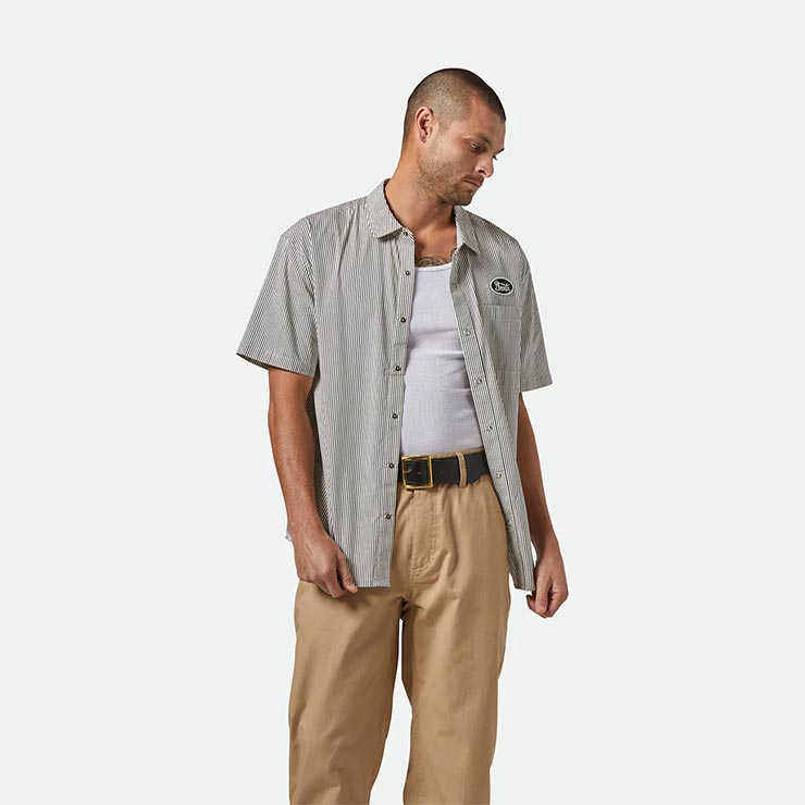 ������̵����Ⱦµ����� BRIXTON �֥ꥯ���ȥ� BUILDERS AUTO S/S WVN 01451 BLOWS 25SU ��������Ź������