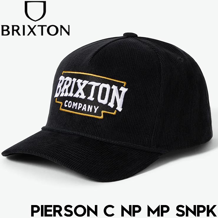BRIXTON �֥ꥯ���ȥ� PIERSON C NP MP SNPK - BLACK CORDUROY ���ʥåץХå�����å� ˹�� 11903 25FW ��������Ź������