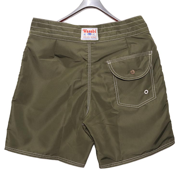 WASABI Original �掠�� �����եѥ�� �ܡ��ɥ��硼�� ���ѥ� �ʥ����� ����ʡ����顼 ���饷�å��ǥ����� ��� WASABI SURF TRUNKS OLIVE GREEN 26SU ��������Ź������