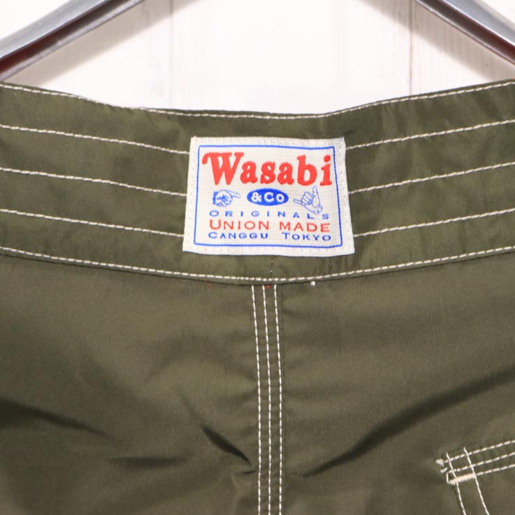 WASABI Original �掠�� �����եѥ�� �ܡ��ɥ��硼�� ���ѥ� �ʥ����� ����ʡ����顼 ���饷�å��ǥ����� ��� WASABI SURF TRUNKS OLIVE GREEN 26SU ��������Ź������