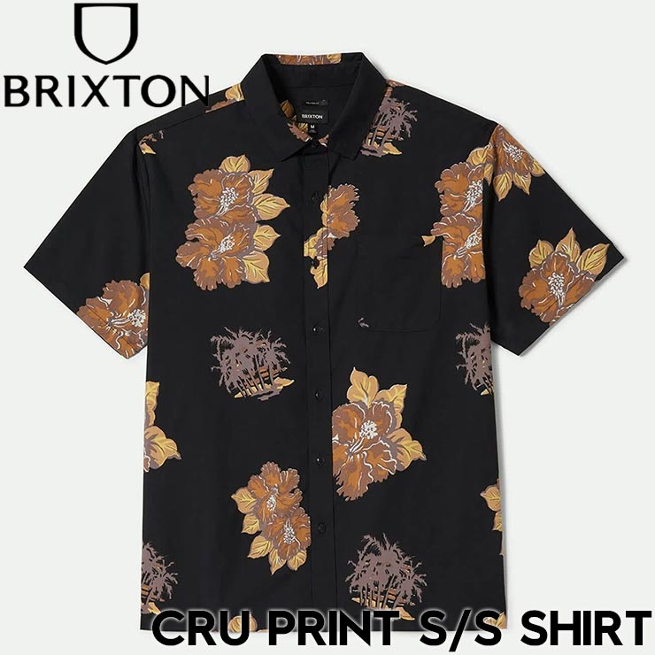 ������̵����Ⱦµ����� BRIXTON �֥ꥯ���ȥ� CRU PRINT RELAXED S/S SHIRT 01447 WHBCF 25SU ��������Ź������