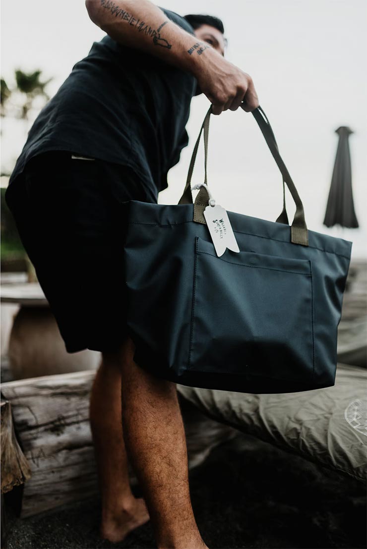 ̵ۥȡȥХå ӡХå Wasabi originals 掠 SURF A BILLY BEACH TOTE BAG 24L BLACK Ź