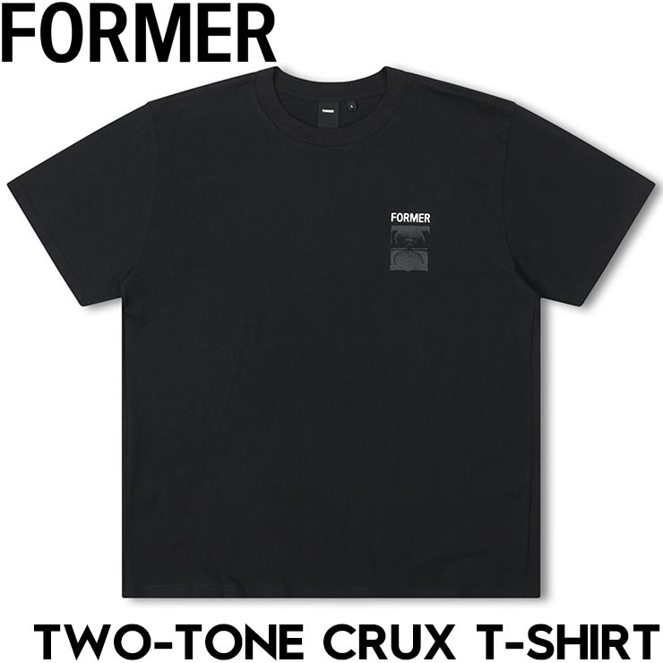 ̵ȾµTEE T FORMER եޡ TWO-TONE CRUX T-SHIRT FTE-24414 BLACK Ź
