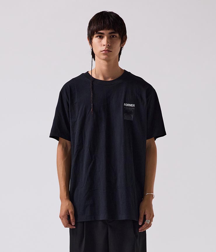 ̵ȾµTEE T FORMER եޡ TWO-TONE CRUX T-SHIRT FTE-24414 BLACK Ź