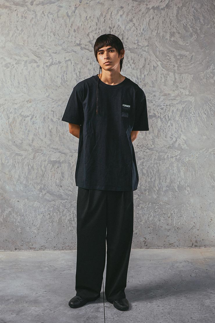 ̵ȾµTEE T FORMER եޡ TWO-TONE CRUX T-SHIRT FTE-24414 BLACK Ź