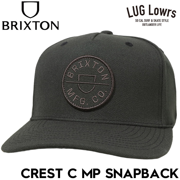 BRIXTON �֥ꥯ���ȥ� ���ʥåץХå�����å� ��� ��ǥ����� 5�ѥͥ륭��å� �����֥Х����� �ѥå�����å� ��������å� CREST C MP SNAPBACK 11001 BLBLK 26FW ��������Ź������