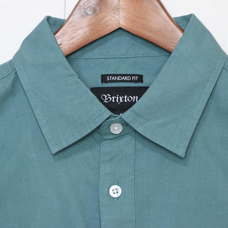 [åݥб] BRIXTON ֥ꥯȥ CHARTER OXFORD S/S WOVEN SHIRTS Ⱦµ 01099 JADE