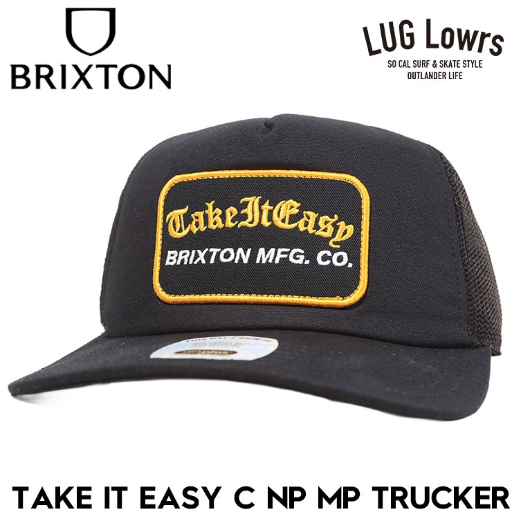 BRIXTON �֥ꥯ���ȥ� ����å� ��� ��ǥ����� �ȥ�å�������å� ��å��奭��å� �ѥå�����å� �ߥǥ�����ץ��ե����� TAKE IT EASY C NP MP TRUCKER WASHED BLACK 12095 26SU ��������Ź������