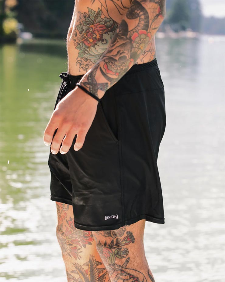 ������̵���ۥϥ��֥�åɥ��硼�� �ϡ��եѥ�� BN3TH �٥˥� AGUA VOLLEY 2N1 SHORT-7 /BLACK/BLACK