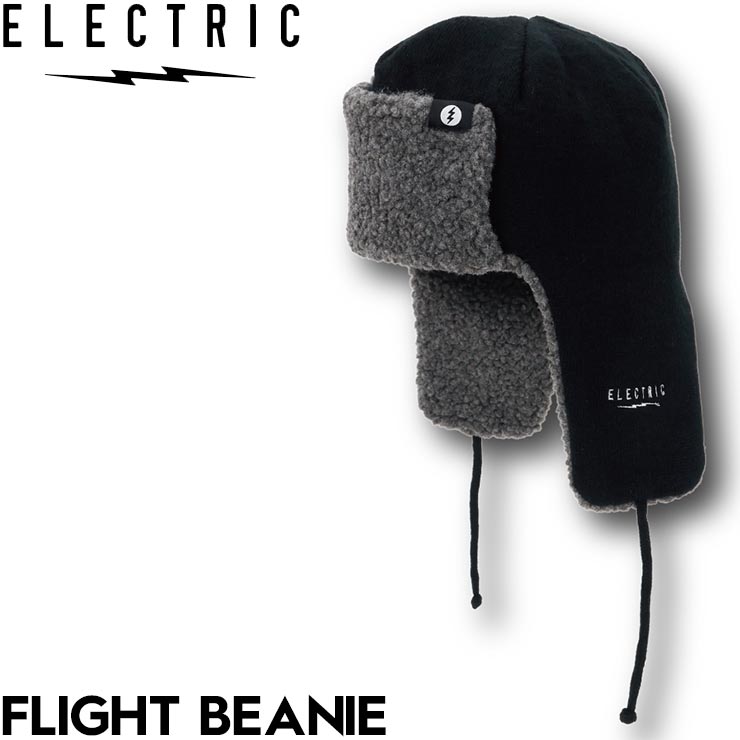 ELECTRIC ���쥯�ȥ�å� FLIGHT BEANIE ˹�� �������դ��˥åȥ���å� ���䡼�ե�å� �ե饤�ȥӡ��ˡ� E25FC08 BLK ��������Ź������