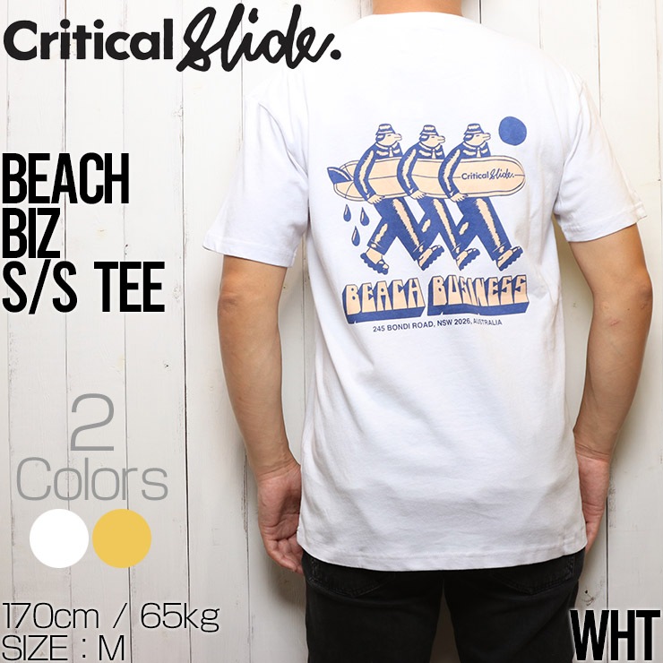 [����å��ݥ����б�] Critical Slide ����ƥ����륹�饤�� TCSS �ƥ��������������� BEACH BIZ S/S TEE ȾµT����� TE2036
