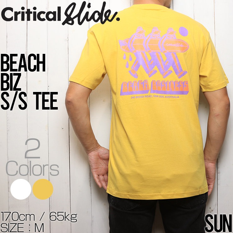 [����å��ݥ����б�] Critical Slide ����ƥ����륹�饤�� TCSS �ƥ��������������� BEACH BIZ S/S TEE ȾµT����� TE2036