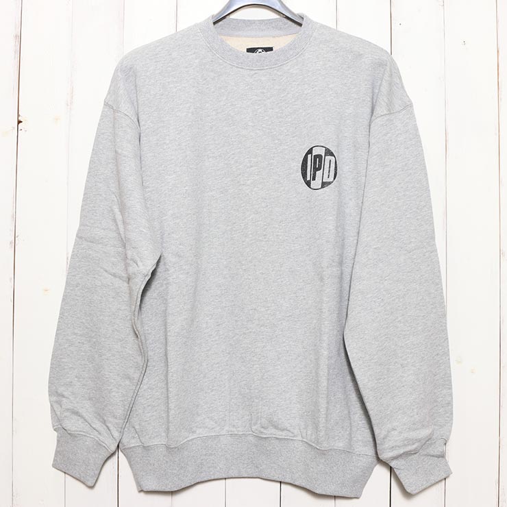 ������̵���ۥ��롼�ͥå� �������å� �ȥ졼�ʡ� IPD �����ԡ��ǥ��� OG DISTRESSED CREW SWEAT IPDSW004OD GRY ��������Ź������