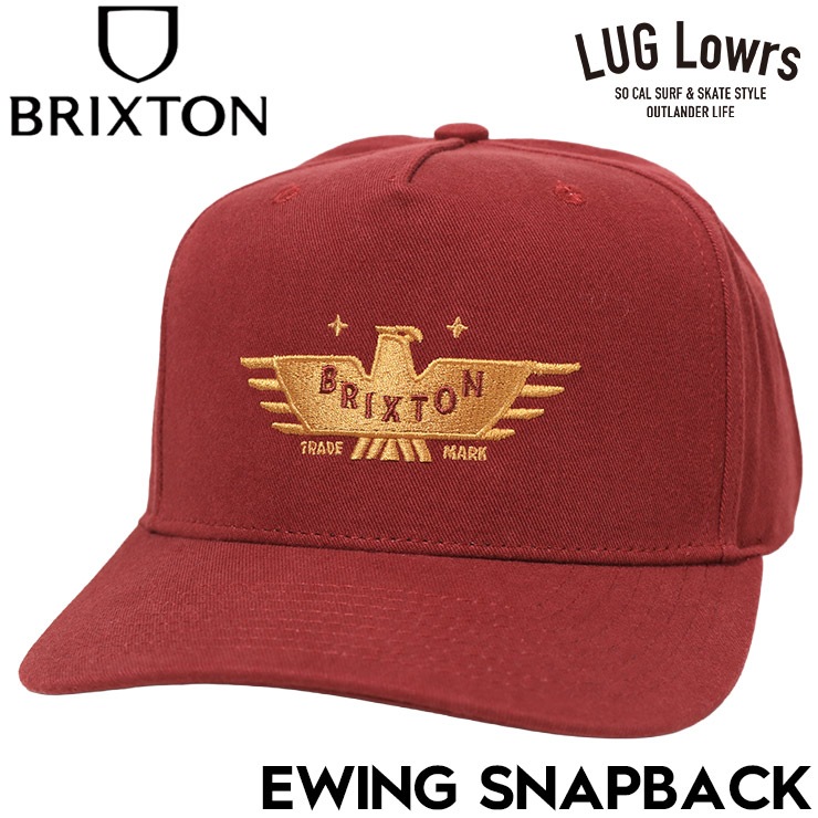 BRIXTON �֥ꥯ���ȥ� ����å� ��� ��ǥ����� ���ʥåץХå�����å� 5�ѥͥ륭��å� �����֥Х����� �ɽ�����å� EWING SNAPBACK BRICK 12137 26FW ��������Ź������
