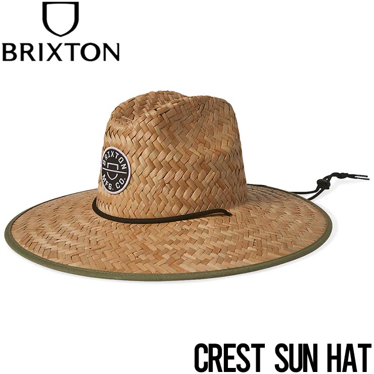������̵���ۥ��ȥ����ϥå� �����˹�� BRIXTON �֥ꥯ���ȥ� CREST SUN HAT 11026 TAN/OLIVE SURPLUS ��������Ź������