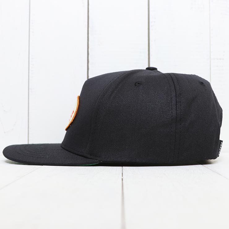 SEAGER �������� RUSS WAXED CANVAS SNAPBACK BLACK ���ʥåץХå�����å�