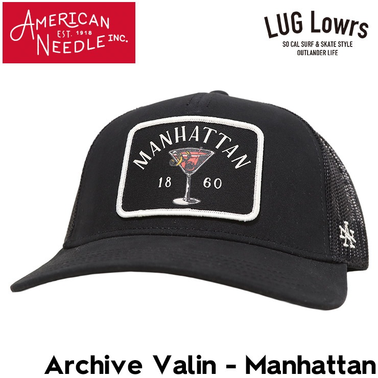 AMERICAN NEEDLE ����ꥫ��ˡ��ɥ� ��å��奭��å� ��� ��ǥ����� 5�ѥͥ륭��å� �ɽ�����å� Archive Valin Manhattan SMU789A-MANHAT BLK ��������Ź������