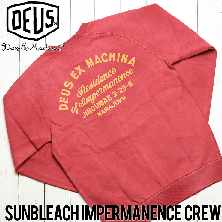 Deus Ex Machina デウスエクスマキナ SUNBLEACH IMPERMANENCE CREW スウェットトレーナー DMF88401B　 Sサイズ Deus Ex Machina デウスエクスマキナ SUNBLEACH IMPERMANENCE CREW