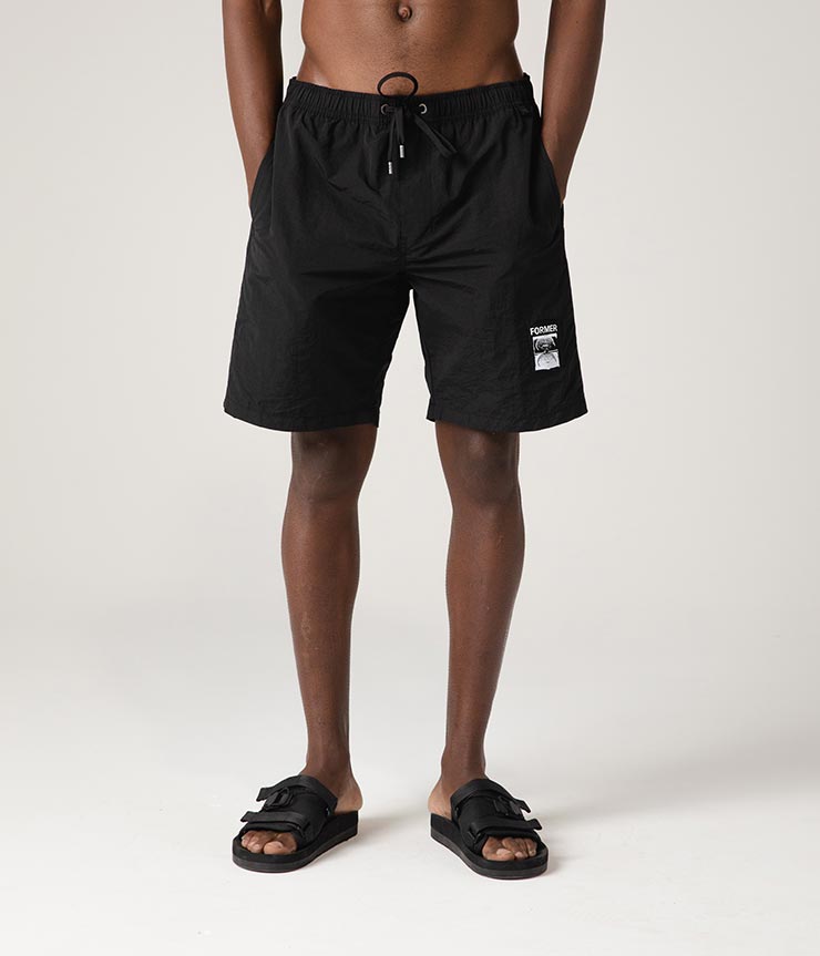 硼 ϥ֥åɥ硼 FORMER եޡ SWANS BAGGY SWIM TRUNK FBO-24101 BLACK Ź