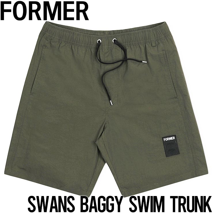 ���硼�� �ϥ��֥�åɥ��硼�� FORMER �ե����ޡ� SWANS BAGGY SWIM TRUNK FBO-24101 DEEP OLIVE ��������Ź������
