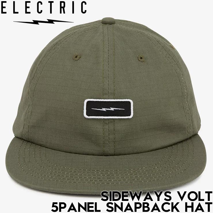 ELECTRIC ���쥯�ȥ�å� ���ʥåץХå�����å�  ˹�� SIDEWAYS VOLT 5PANEL SNAPBACK HAT ECC08T OLIVE(RIPSTOP) ��������Ź������
