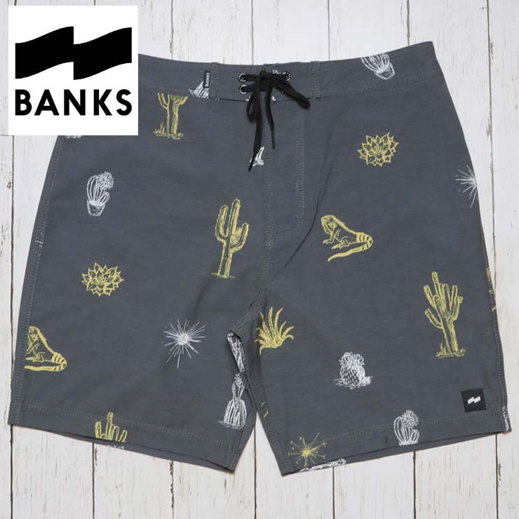 [����å��ݥ����б�] BANKS �Х󥯥� CACTUS BOARDSHORT 18"  BS0088